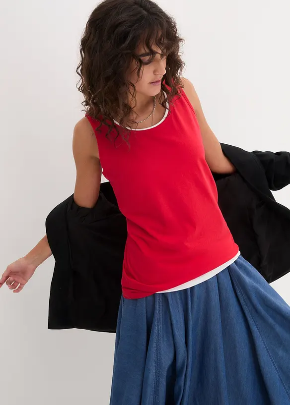 Lang topp i 100% bomull (5-pack), bonprix