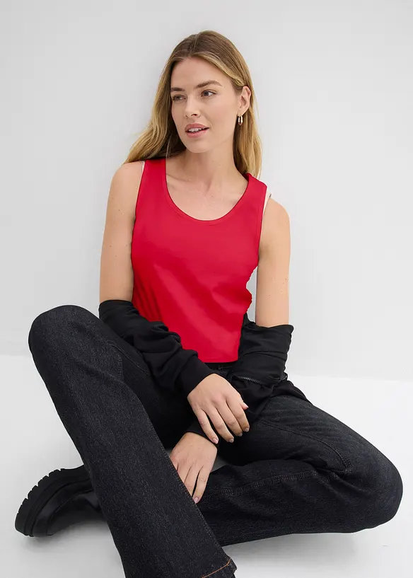 Lang topp i 100% bomull (5-pack), bonprix