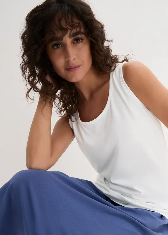 Lang topp i 100% bomull (5-pack), bonprix