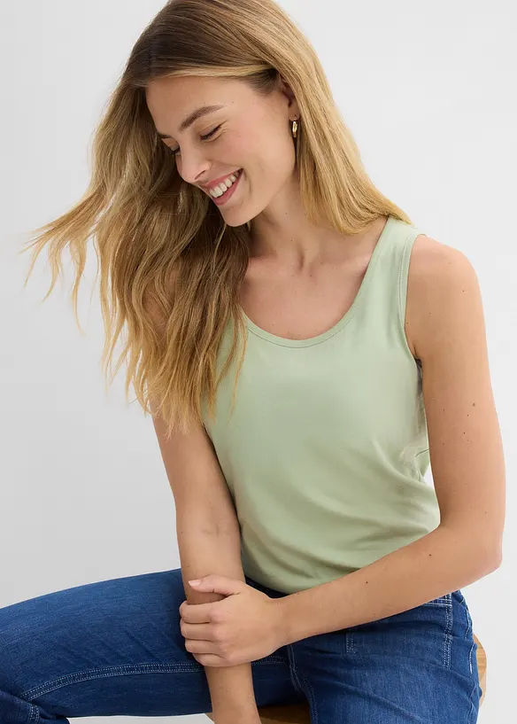 Lang topp i 100% bomull (5-pack), bonprix