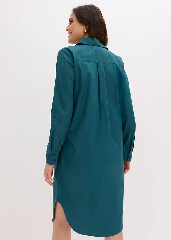 Skjortekjole i bomullspoplin, bonprix