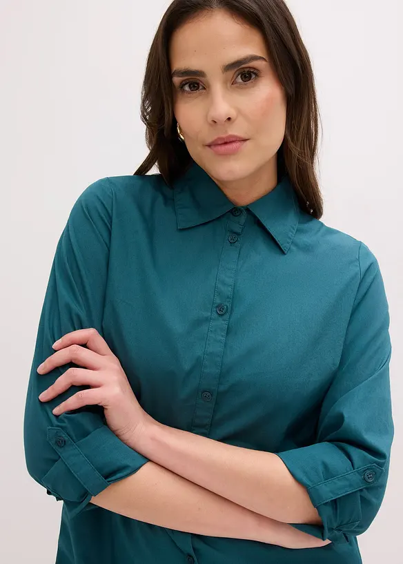 Skjortekjole i bomullspoplin, bonprix