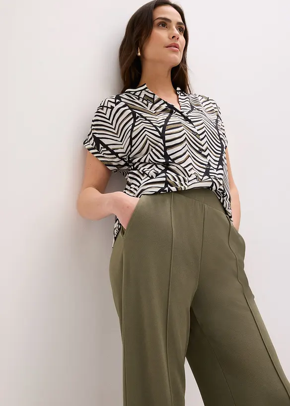 Pull on-bukse i formstabilt Interlockmateriale, bonprix