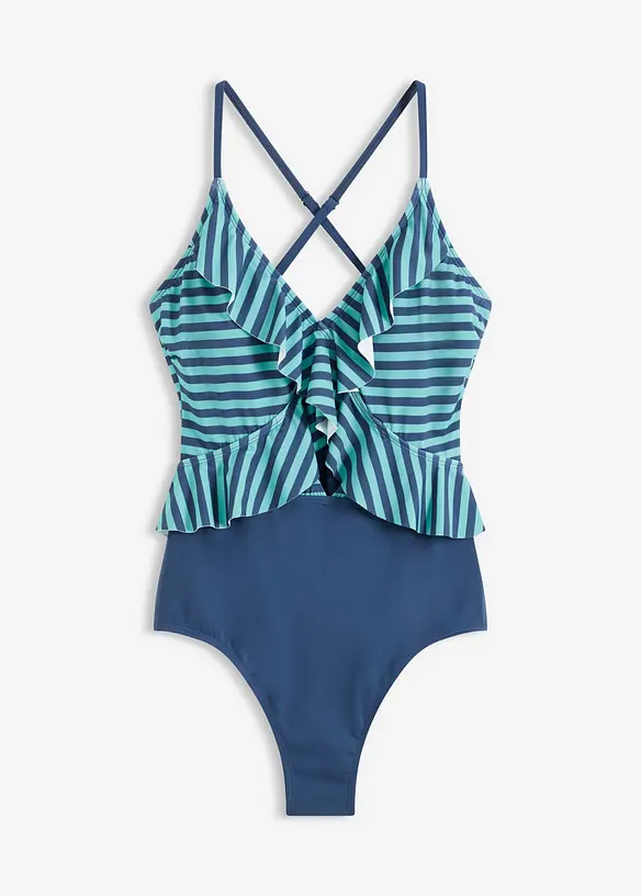 Badedrakt med volang, bonprix