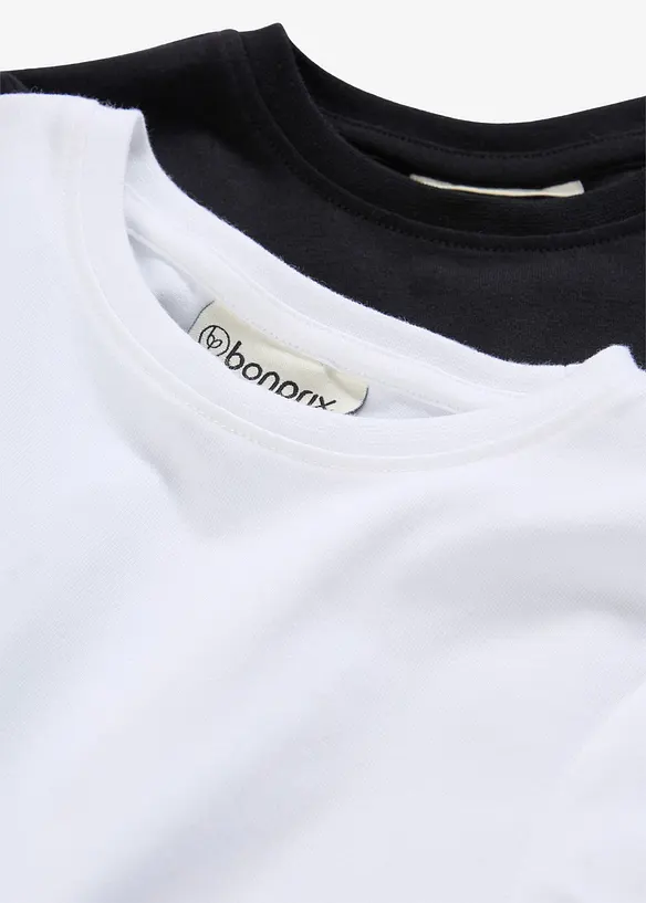 T-skjorte i elastisk, &oslash;kologisk bomullsmiks (5-pack), bonprix