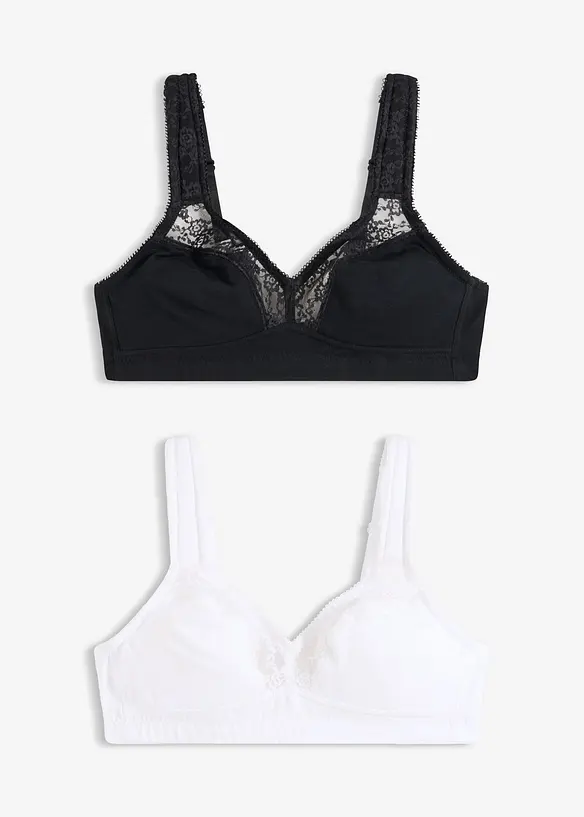 Minimizer-BH uten b&oslash;yle med &oslash;kologisk bomull (2-pack), bonprix