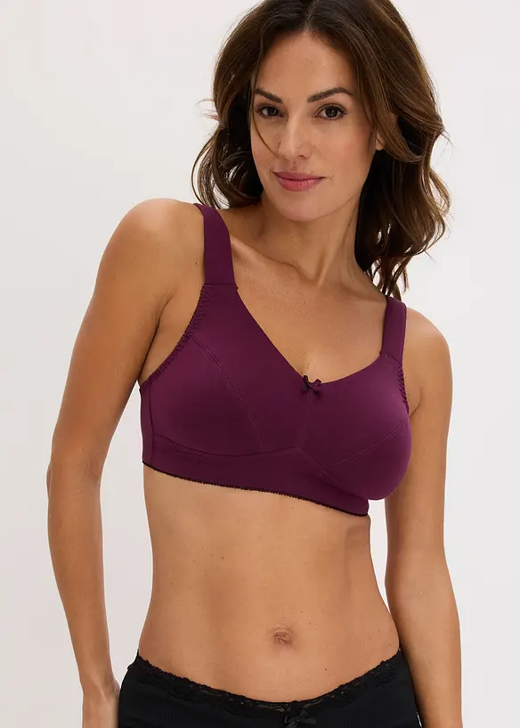 BH uten b&oslash;yle med &oslash;kologisk bomull (3-pack), bonprix