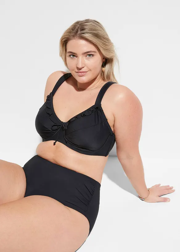 Light shape, high waist bikinitruse med rynking, bonprix