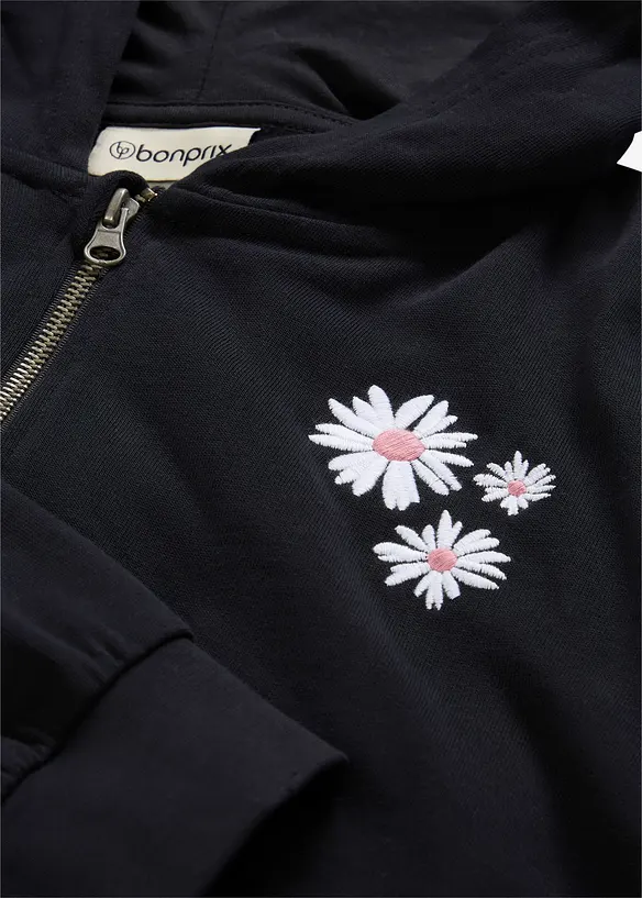 Sweatjakke i 100% &oslash;kologisk bomull, bonprix