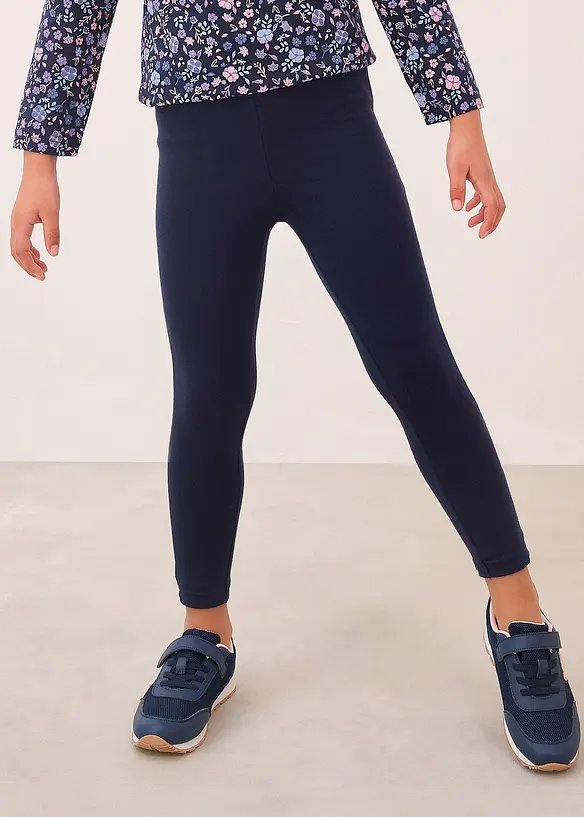 Leggings i &oslash;kologisk bomull med elastan (5-pack), bonprix