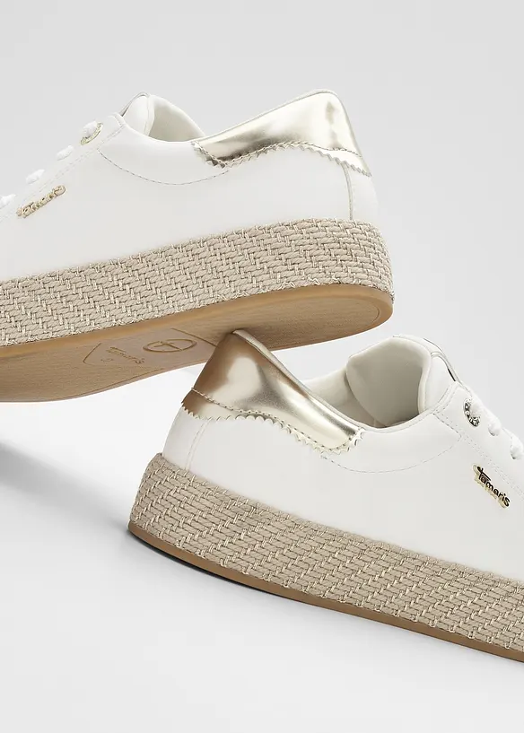 Sneakers med s&aring;ler i bastlook fra Tamaris, Tamaris