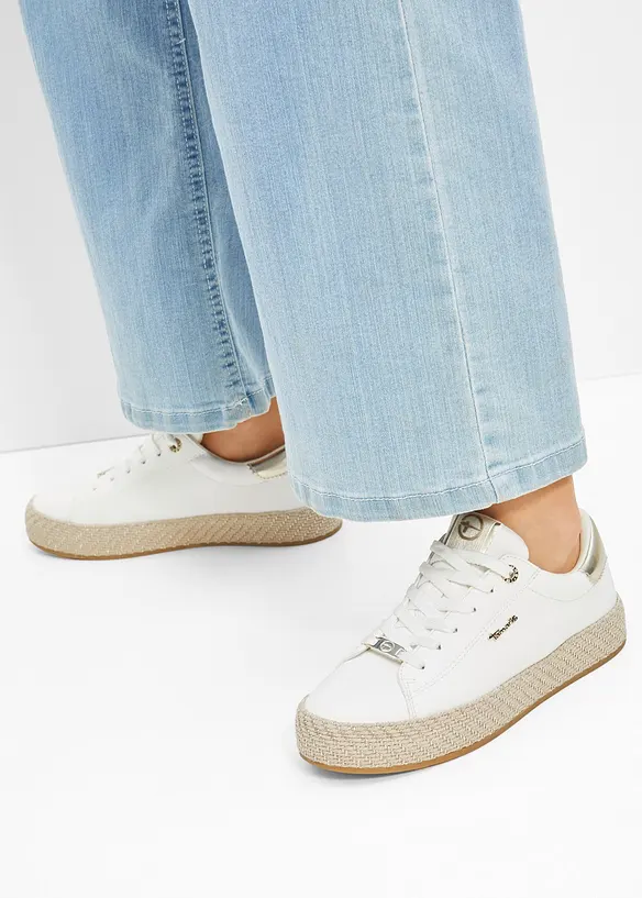 Sneakers med s&aring;ler i bastlook fra Tamaris, Tamaris