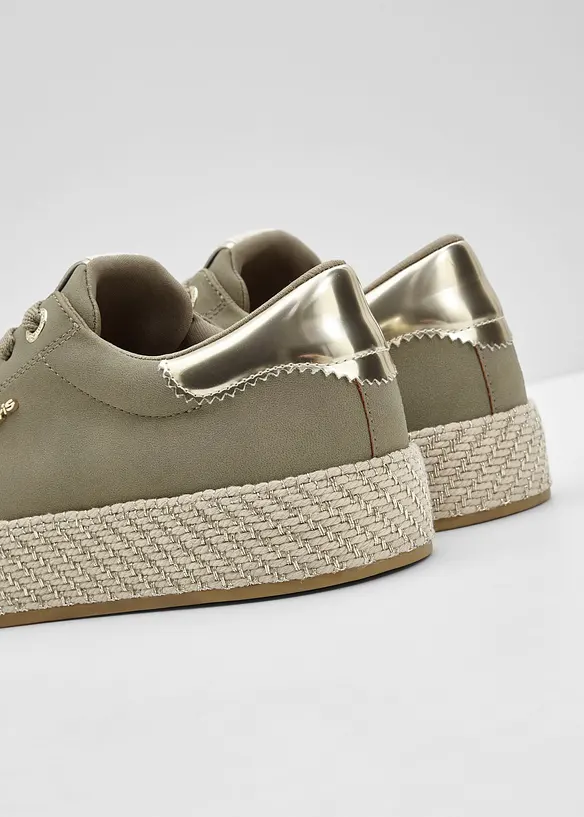 Sneakers med s&aring;ler i bastlook fra Tamaris, Tamaris