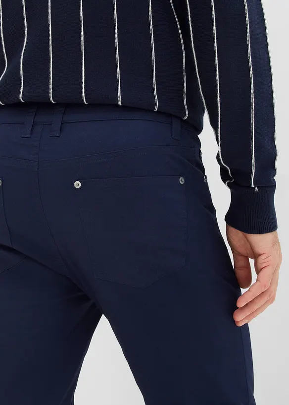 Regular fit-bukse med stretch og elastisk linning, Tapered, bonprix