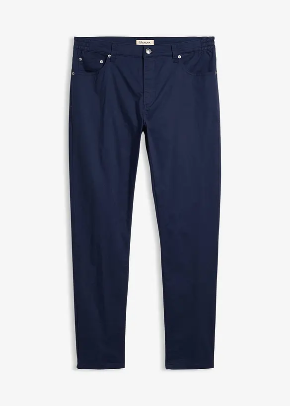 Regular fit-bukse med stretch og elastisk linning, Tapered, bonprix