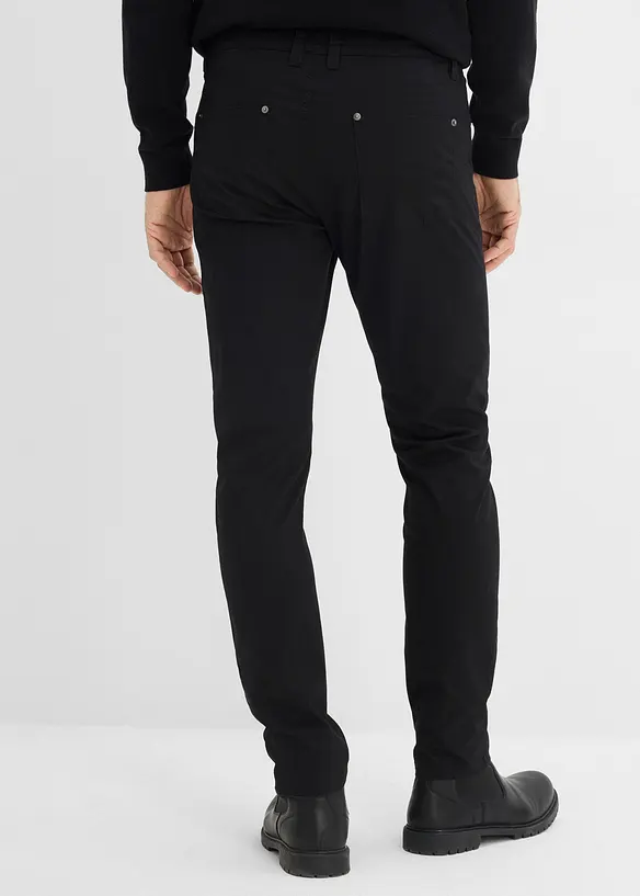 Regular fit-bukse med stretch og elastisk linning, Tapered, bonprix