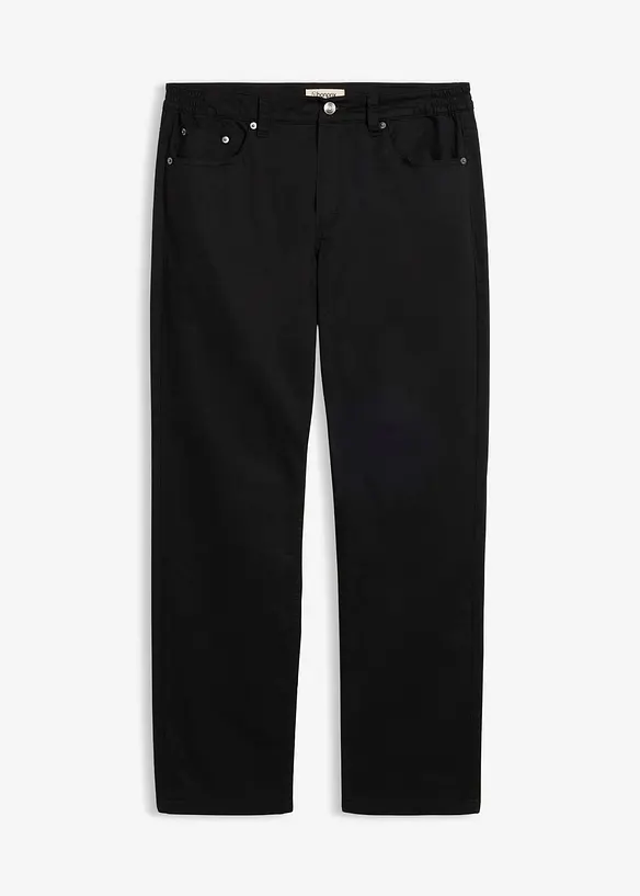 Relaxed fit-bukse med stretch og elastisk linning, Straight, bonprix