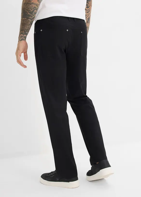 Relaxed fit-bukse med stretch og elastisk linning, Straight, bonprix