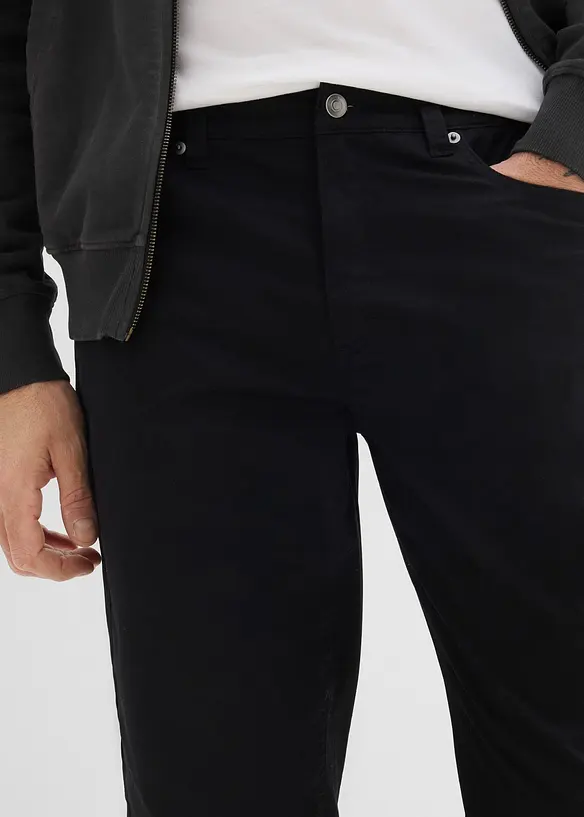 Relaxed fit-bukse med stretch og elastisk linning, Straight, bonprix