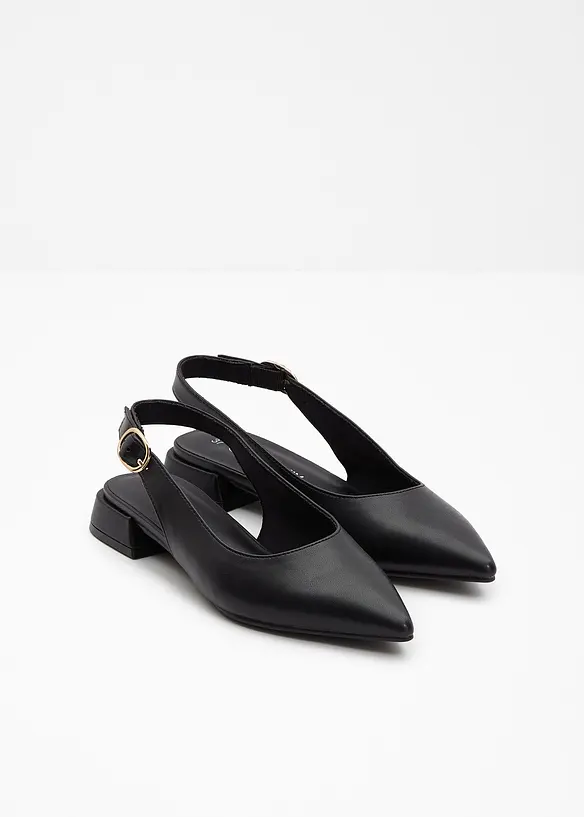 Slingback-ballerinasko med spenne, bonprix