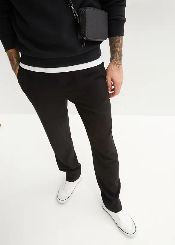 Relaxed Fit-pull on-bukse i chinos-modell med stretch, Straight, bonprix