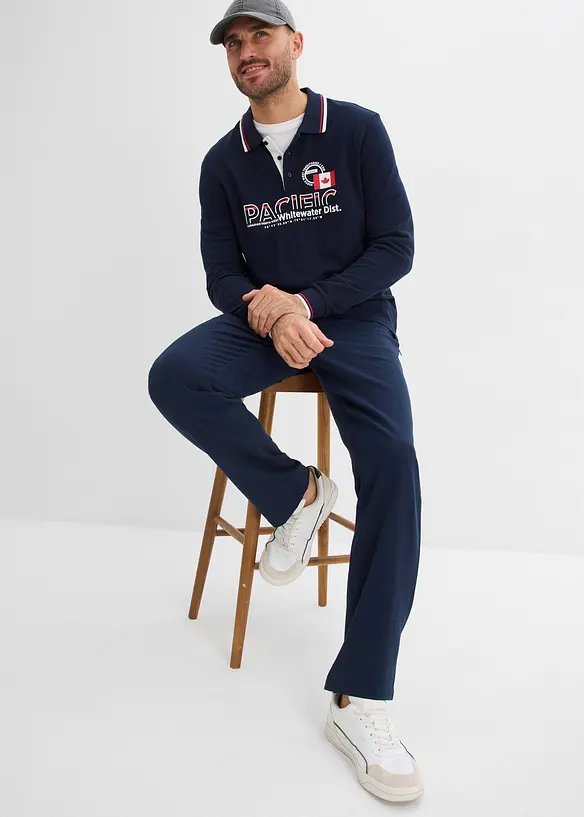 Relaxed Fit-pull on-bukse i chinos-modell med stretch, Straight, bonprix