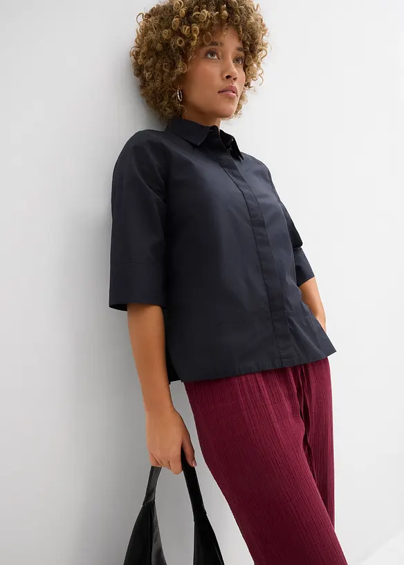 Musselin-bukse med smock-linning, bonprix