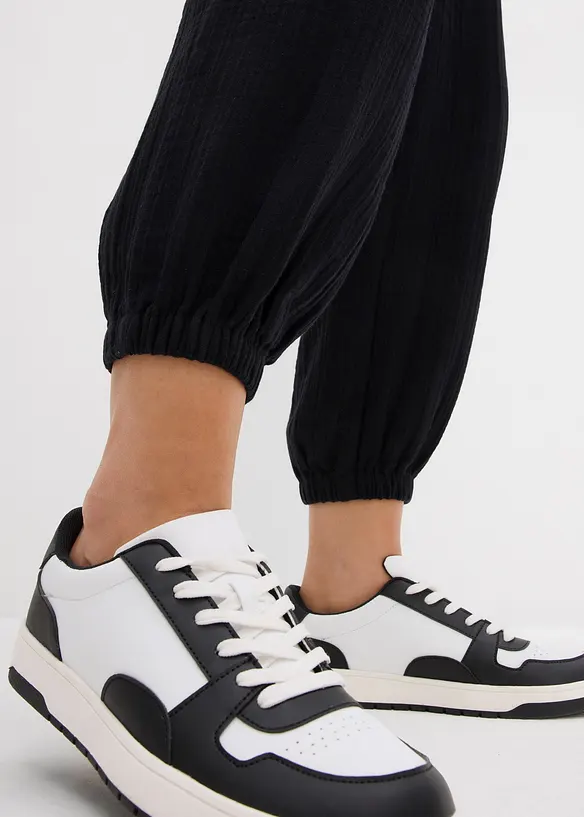 Musselin-bukse med smock-linning, bonprix