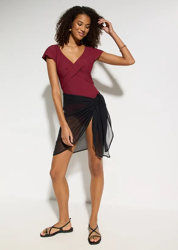 Shape-badedrakt i omslagsstil, lett formende, bonprix