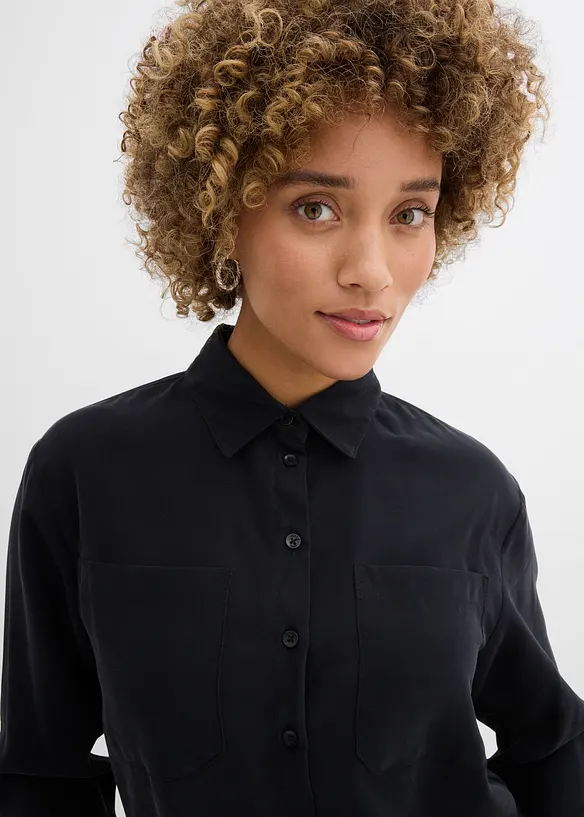 Bluse i lett viskosemiks, bonprix