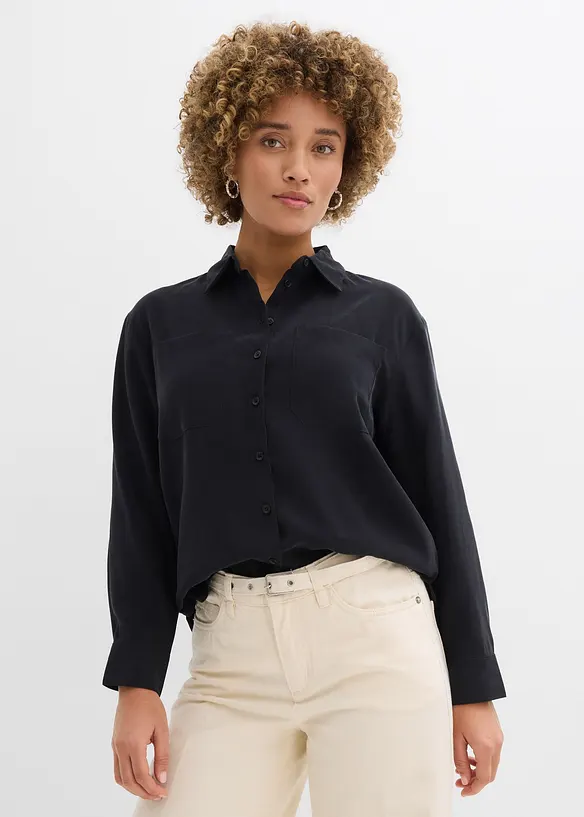 Bluse i lett viskosemiks, bonprix