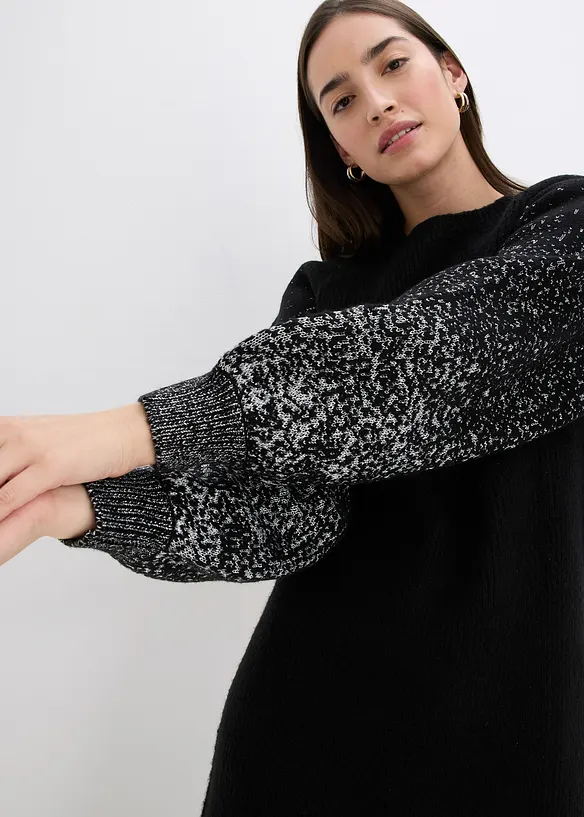 Strikkekjole med glittergarn, bonprix