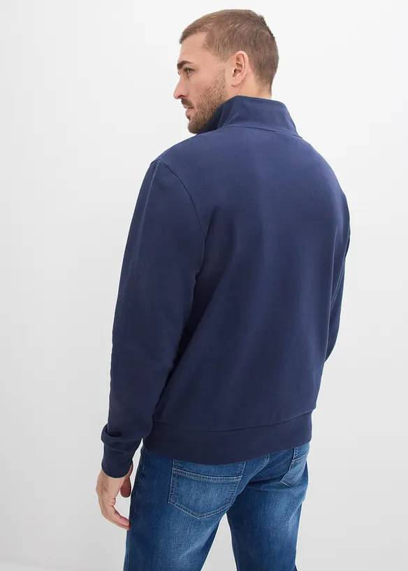 Sweatshirt i 100% &oslash;kologisk bomull, med glidel&aring;s, bonprix