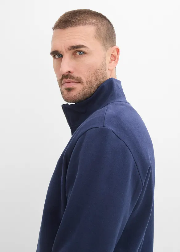 Sweatshirt i 100% &oslash;kologisk bomull, med glidel&aring;s, bonprix