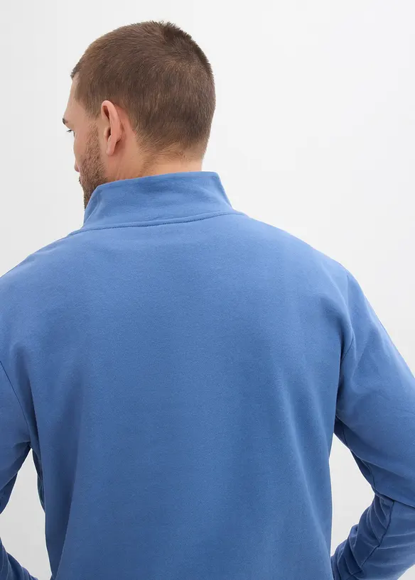 Sweatshirt i 100% &oslash;kologisk bomull, med glidel&aring;s, bonprix