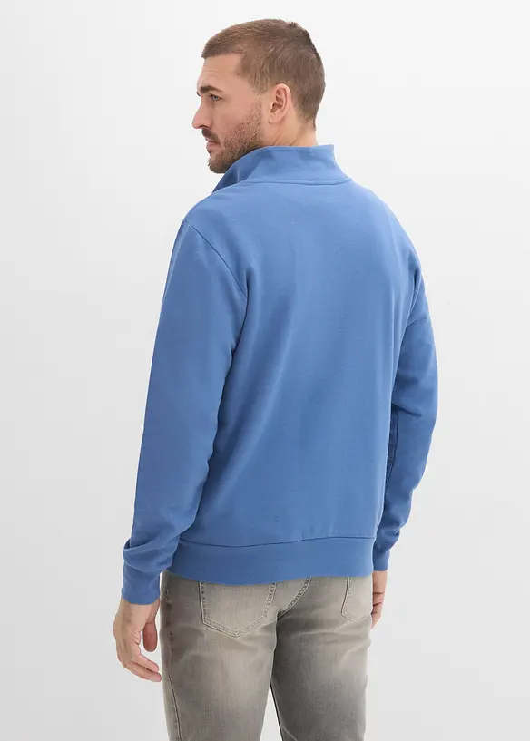 Sweatshirt i 100% &oslash;kologisk bomull, med glidel&aring;s, bonprix