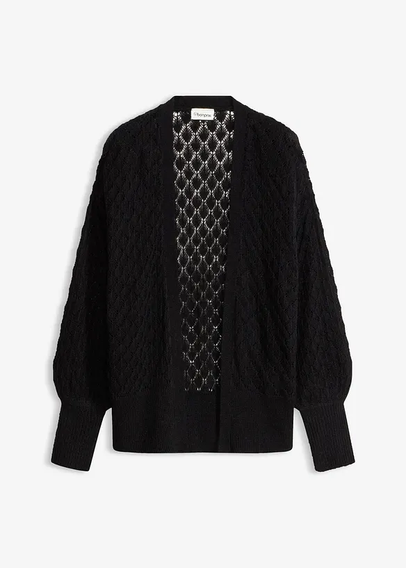 Cardigan med hullm&oslash;nster, bonprix