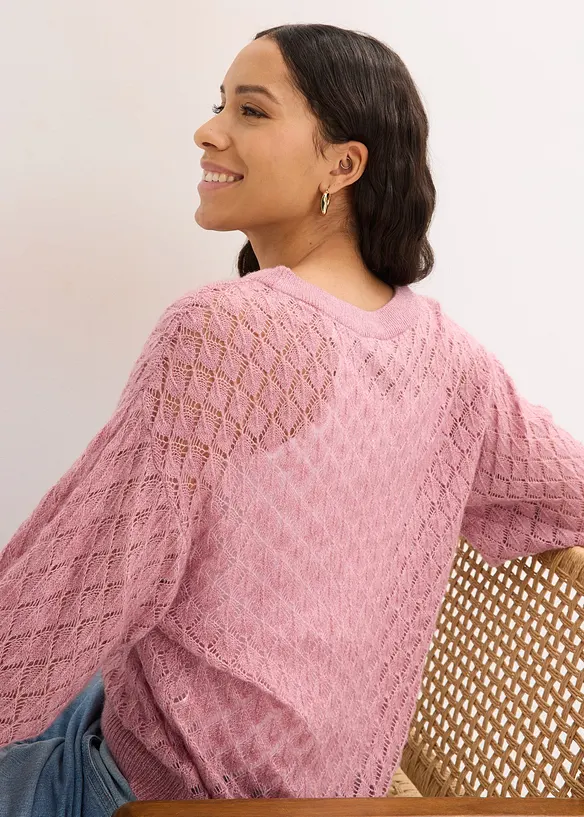 Genser med hullm&oslash;nster, bonprix