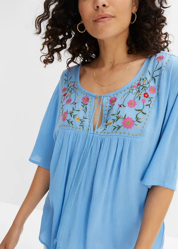 Krinklet tunika av myk viskose, bonprix