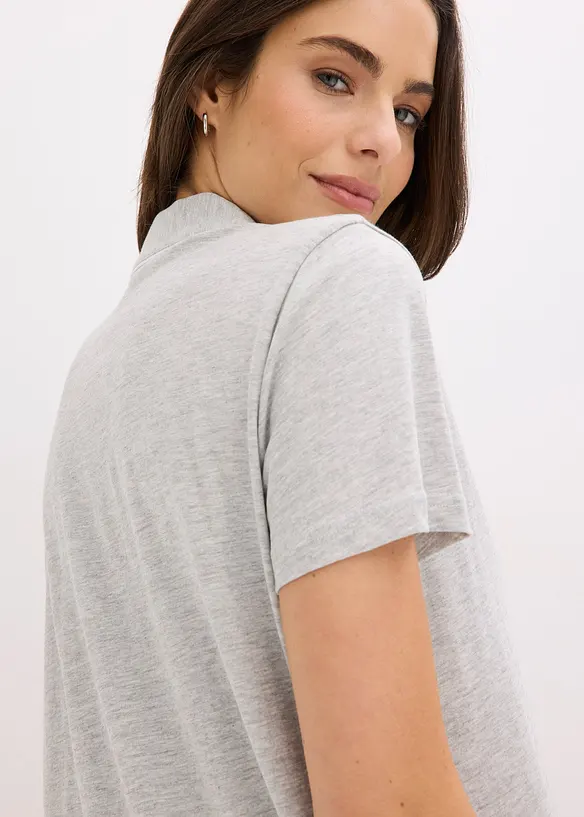 Kort nattskjorte i 100% &oslash;kologisk bomull, bonprix