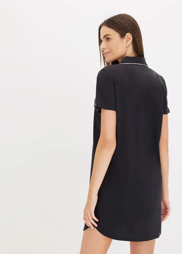 Kort nattskjorte i 100% &oslash;kologisk bomull, bonprix