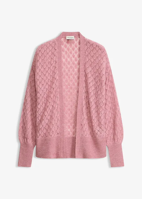 Cardigan med hullm&oslash;nster, bonprix