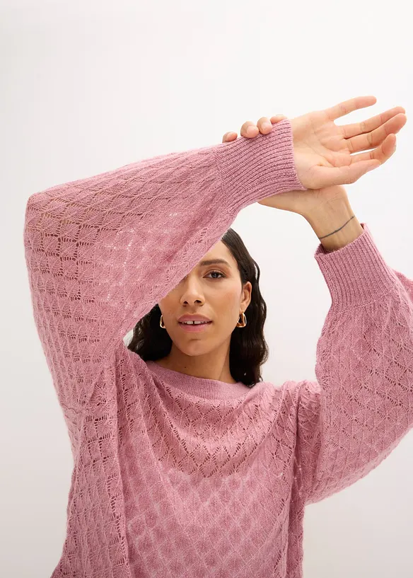 Genser med hullm&oslash;nster, bonprix