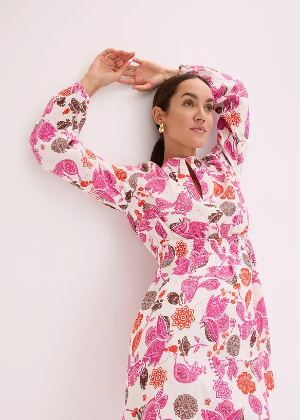 Minikjole av musselin, bonprix