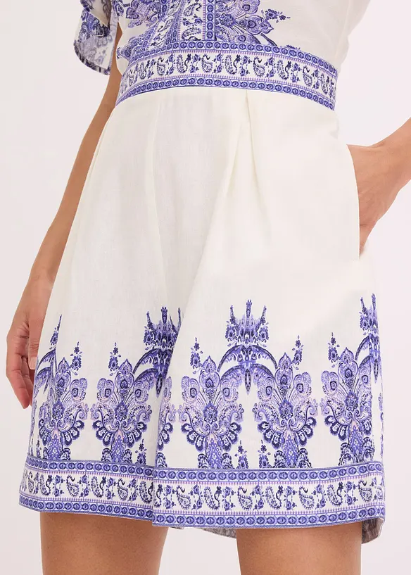 Jumpsuit med lin, bonprix