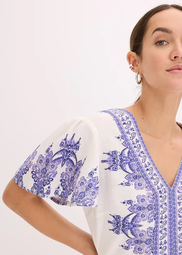 Jumpsuit med lin, bonprix