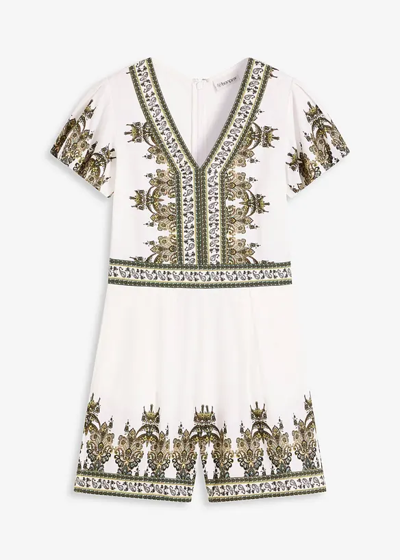 Jumpsuit med lin, bonprix