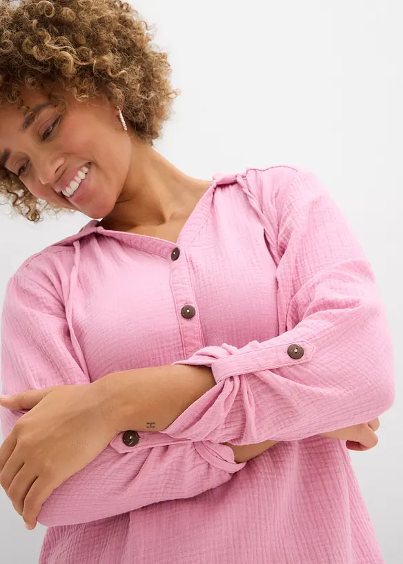 Pull on-bluse i luftig musselin, bonprix