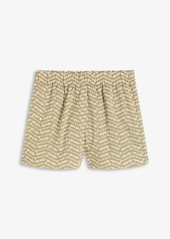 Shorts med hullbroderier, bonprix