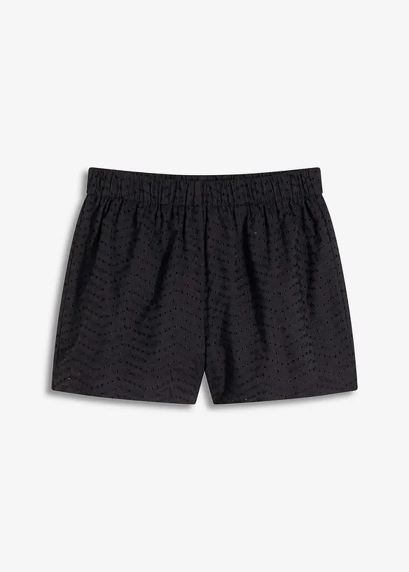 Shorts med hullbroderier, bonprix
